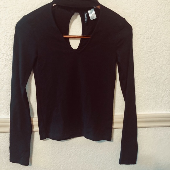 Divided Neck Strap Long Sleeve - Picture 2 of 3